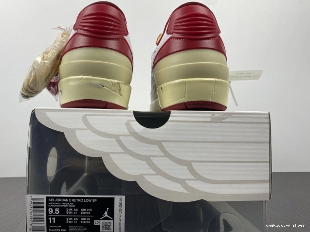 Rep White 2 Off-White Jordan DJ4375-106 Low Red Retro SP 0610
